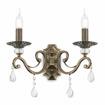 Maytoni Grace Wall Light Brass/Transparent 2 Bulbs