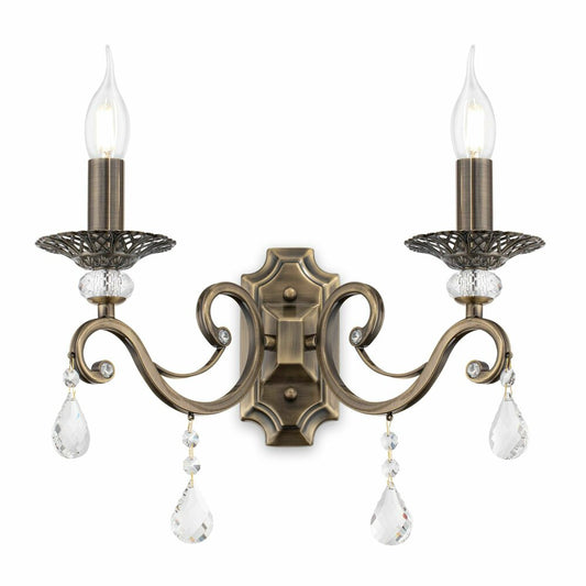 Maytoni Grace Wall Light Brass/Transparent 2 Bulbs