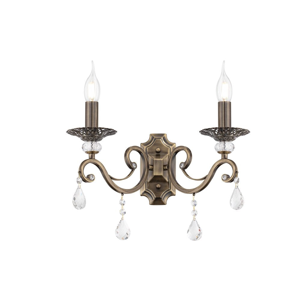 Maytoni Grace Wall Light Brass/Transparent 2 Bulbs