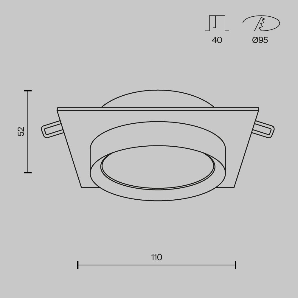 Бяла аплика Maytoni Hoop 1X60W DL086GX53SQW