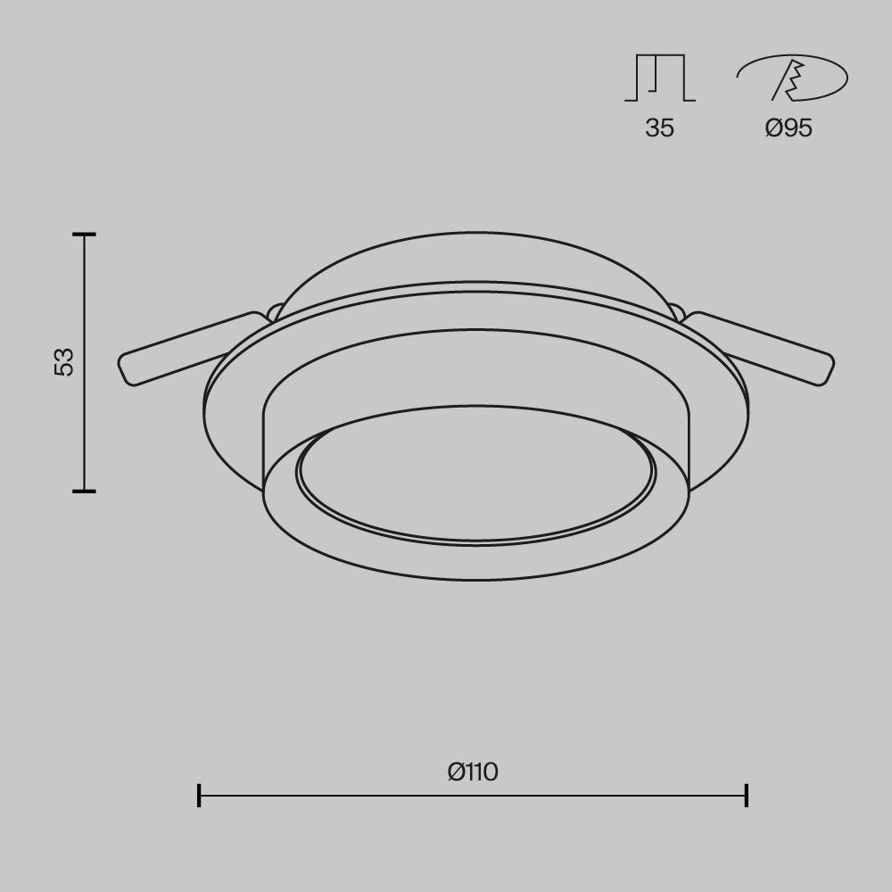 Анасон Maytoni Hoop черен 1 енергийна ефективност DL086GX53RDBG