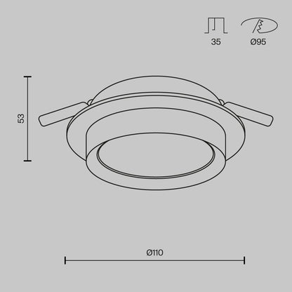 Анасон Maytoni Hoop черен 1 енергийна ефективност DL086GX53RDBG