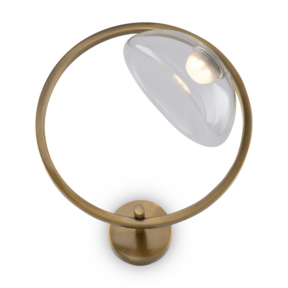 Wall Lamp Maytoni Lunare Brass/Transparent MOD327WLL5BS3K1