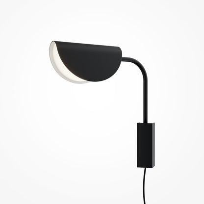Maytoni Mollis Black/Black 1 Bulb Wall Light 17.5 x 37.5 cm