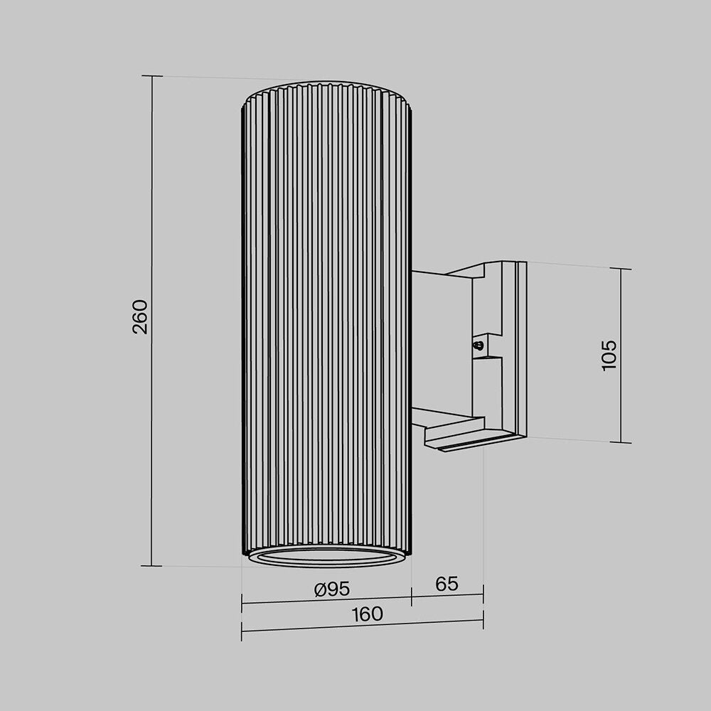 Maytoni Rando Black Wall Light 2 Bulbs