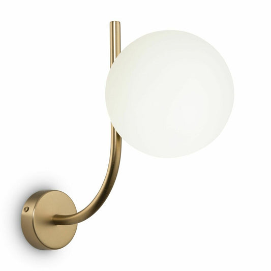 Maytoni Rendezvous Brass/White Wall Light 1 Bulb