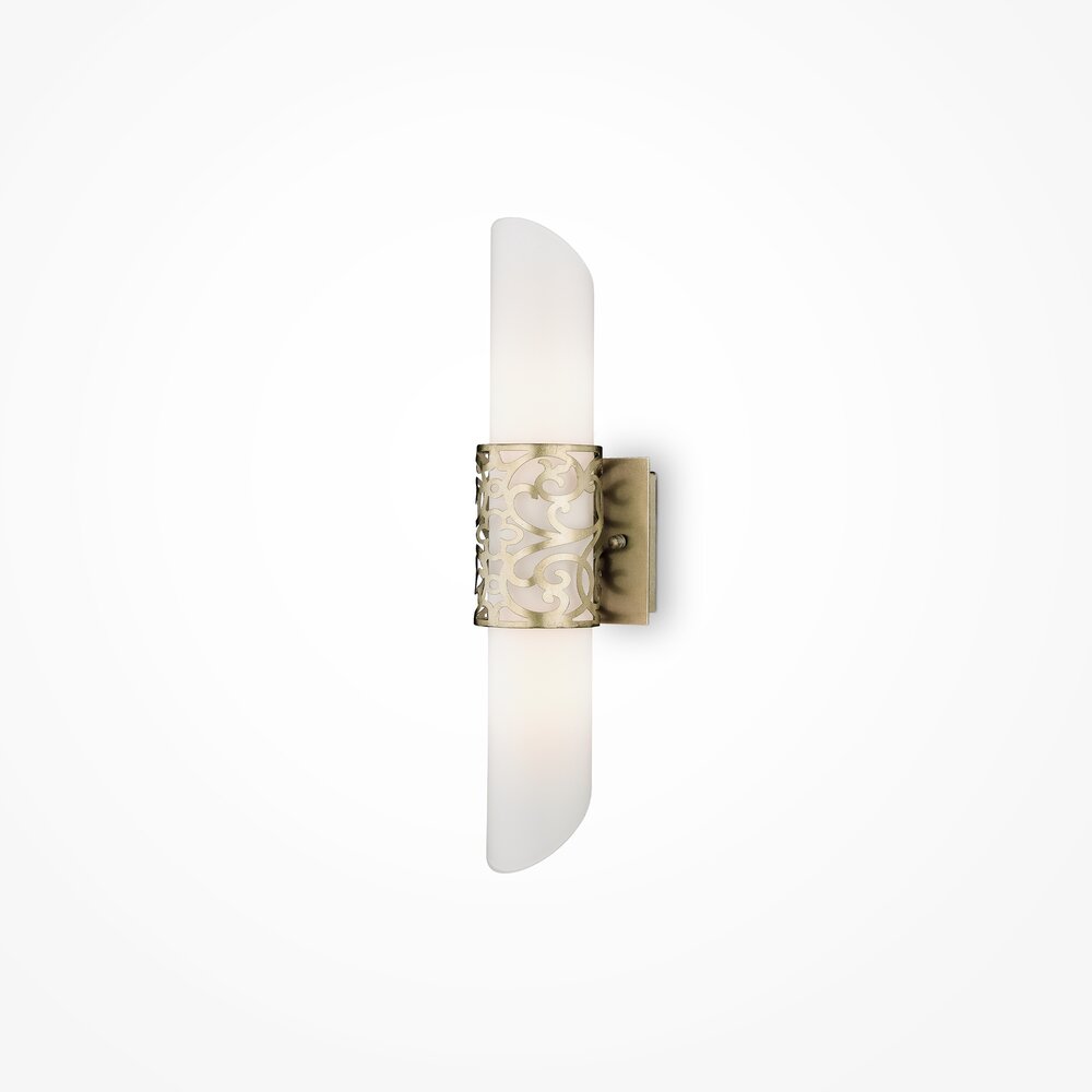 Maytoni Venera Wall Lamp Brass/White 2 Bulbs