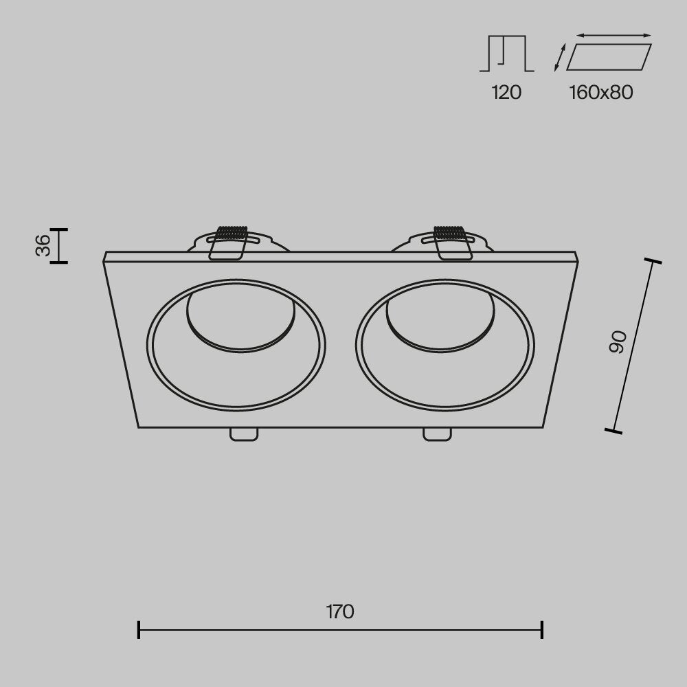 Maytoni Zoom White Wall Light 2 Bulbs