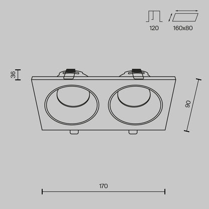 Maytoni Zoom White Wall Light 2 Bulbs