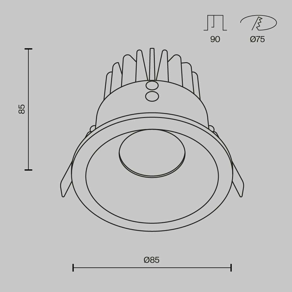 Maytoni Zoom Black Wall Light 10 x 12.5 cm