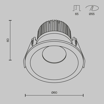 Maytoni Zoom Black Wall Light DL0340106W4KDB