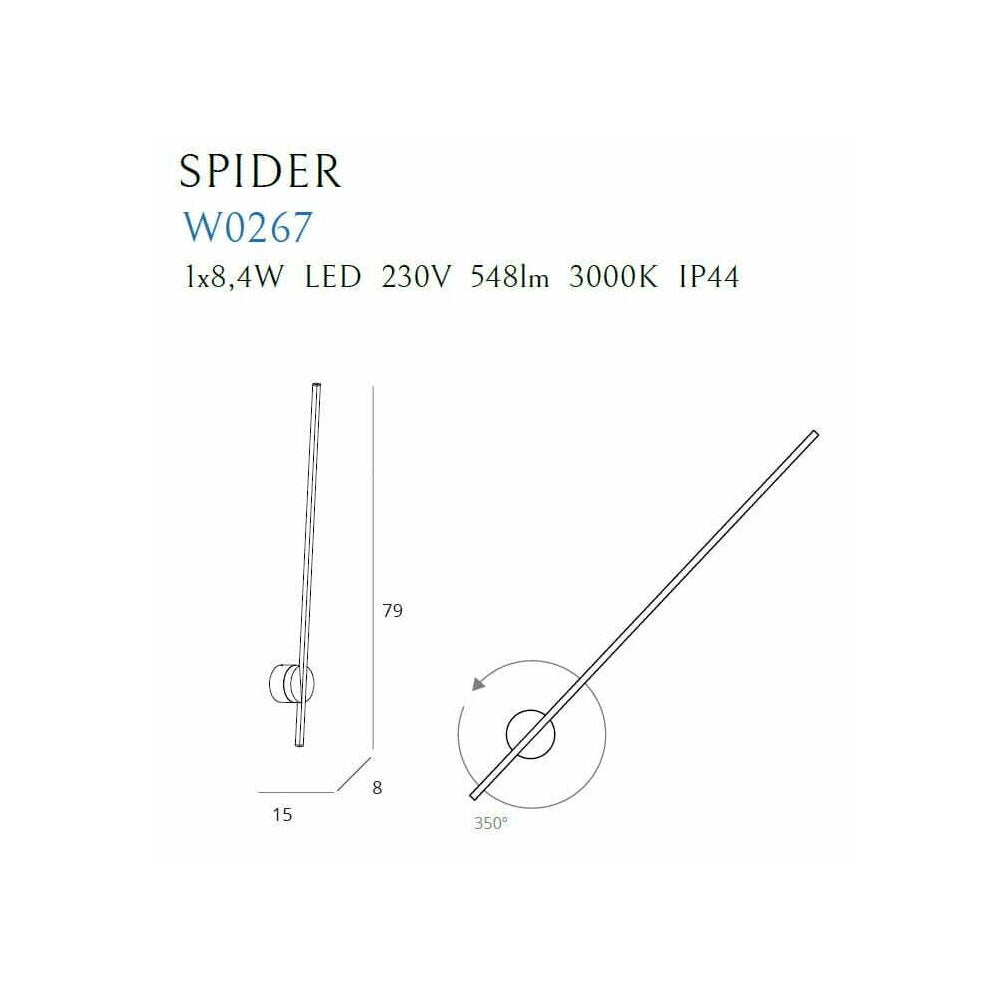 Черна аплика Maxlight Spider