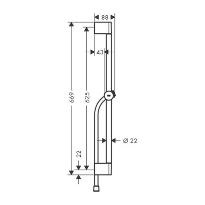 Система за душ Hansgrohe Unica Pulsify S 65 cm хром гланц