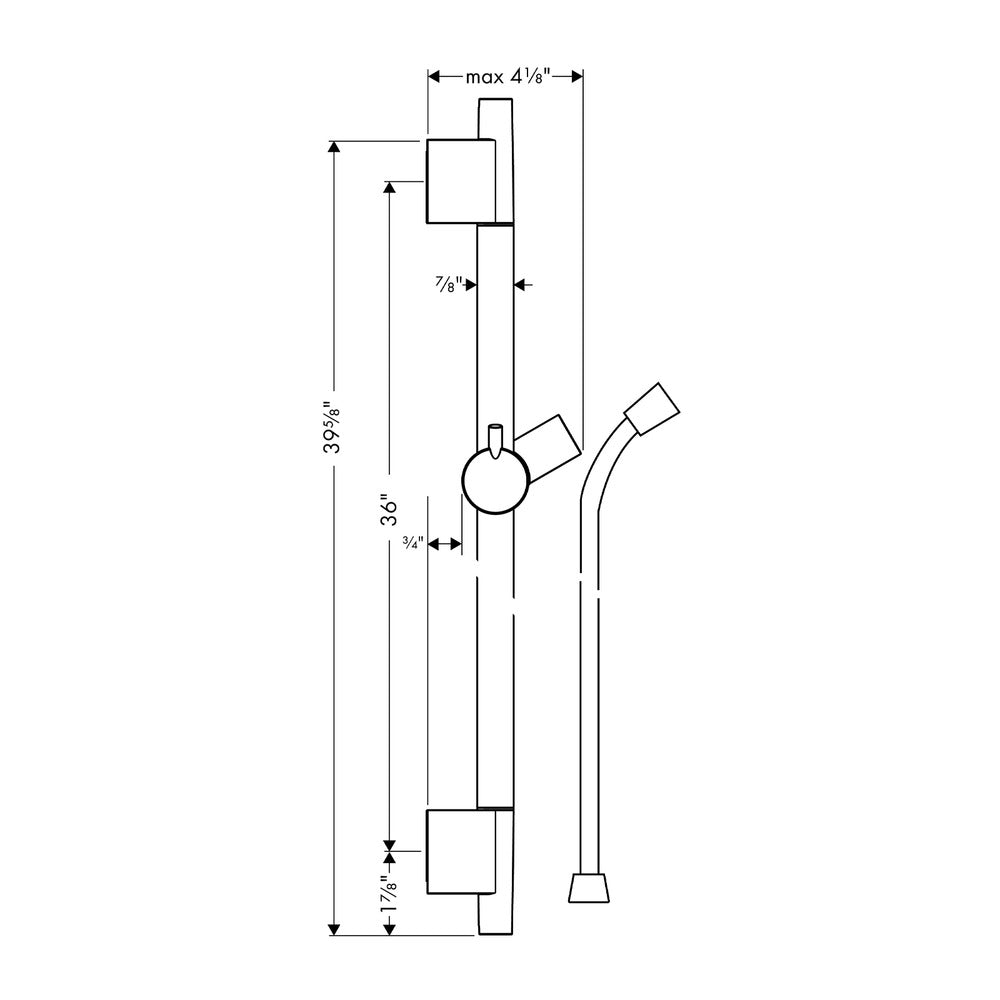 Душ бар с маркуч Hansgrohe Unica S Puro 90 см хром гланц