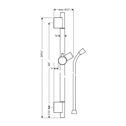 Душ бар с маркуч Hansgrohe Unica S Puro 90 см хром гланц
