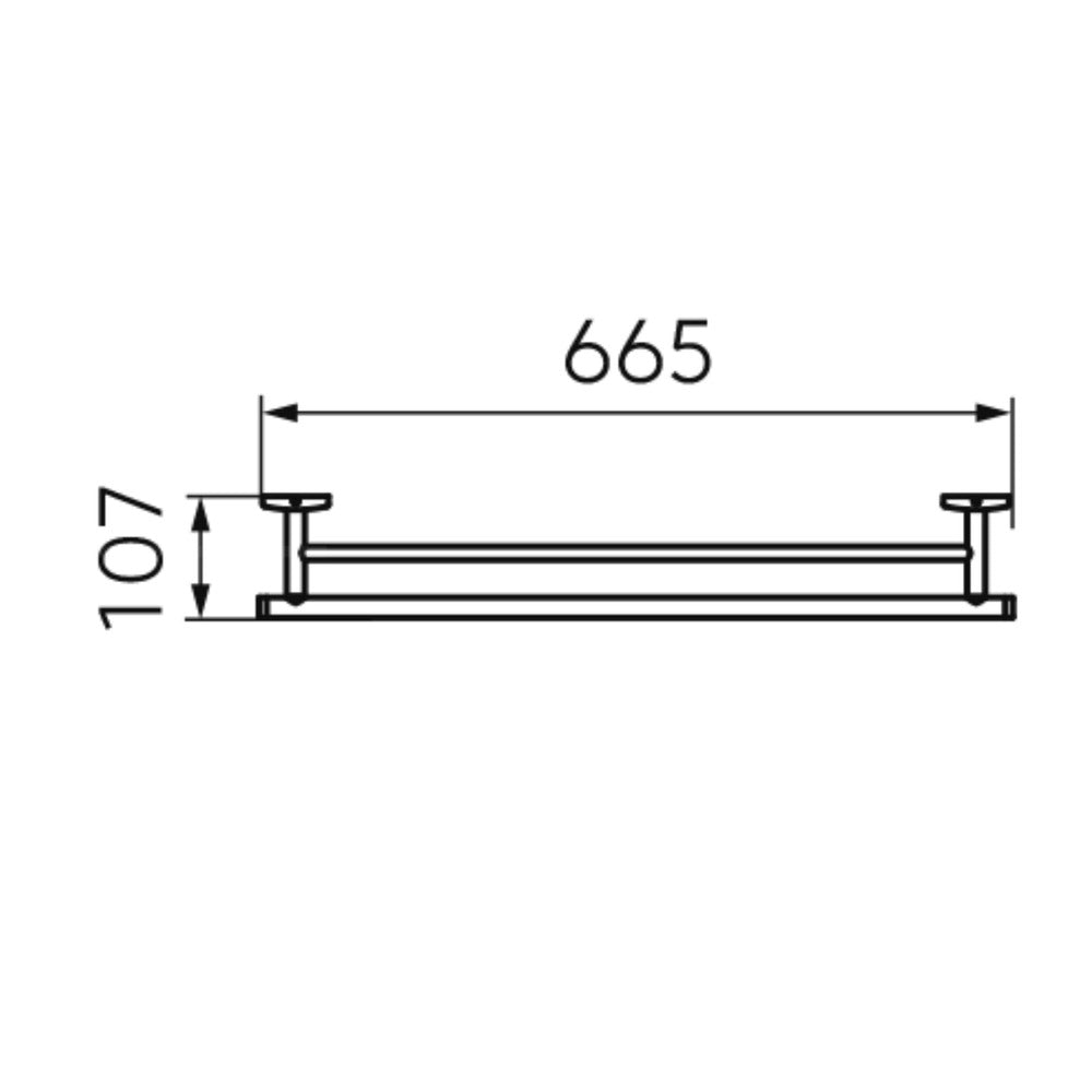FDesign Merida Double Towel Bar 60 cm Black - Rose Gold