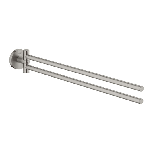 Grohe Essentials Double Towel Bar 44 cm Chrome Supersteel