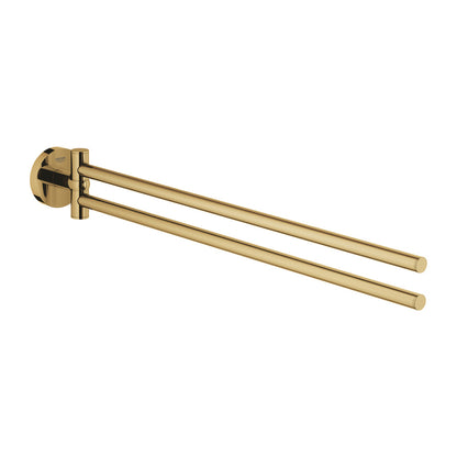 Двойна хавлиенна стойка Grohe Essentials 44 см, завършек злато гланц Cool Sunrise