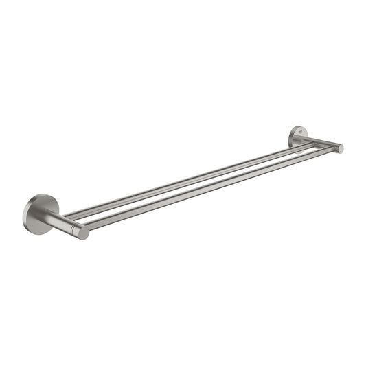 Grohe Essentials Double Towel Bar 60 cm Chrome Supersteel