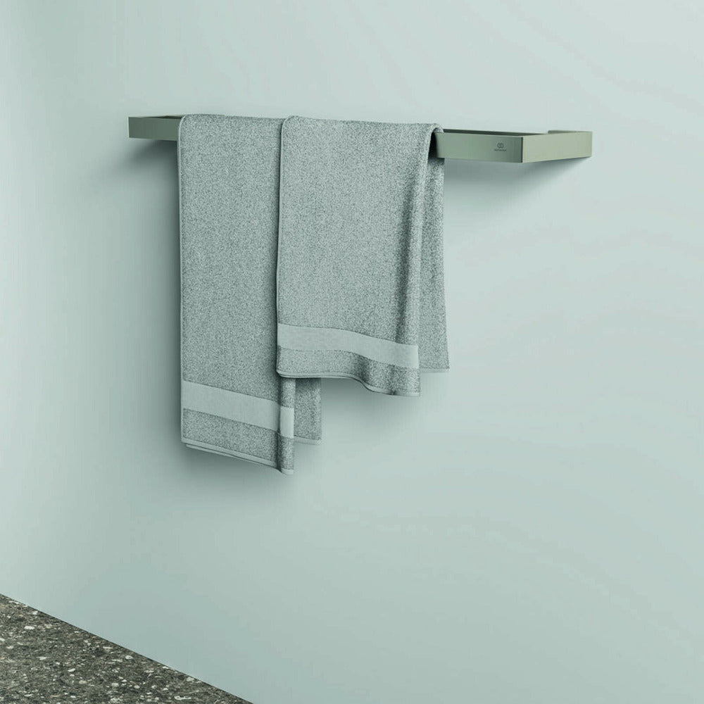 Двойна стойка за хавлии Ideal Standard Atelier Conca 60 см сребрист Silver Storm