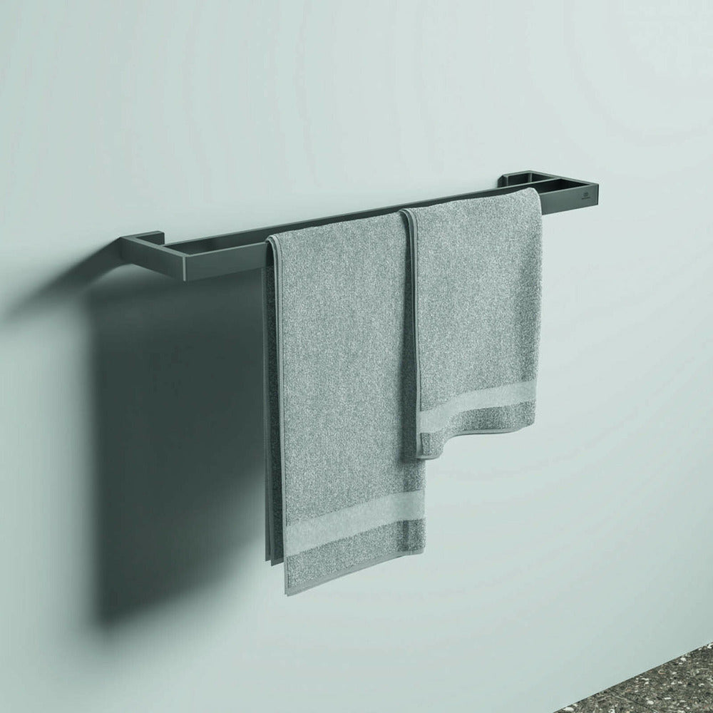 Двуслойна кърпа стойка Ideal Standard Atelier Conca 60 см сив Magnetic Grey