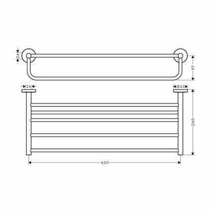 Hansgrohe Logis Universal 600 mm Chrome Towel Bar