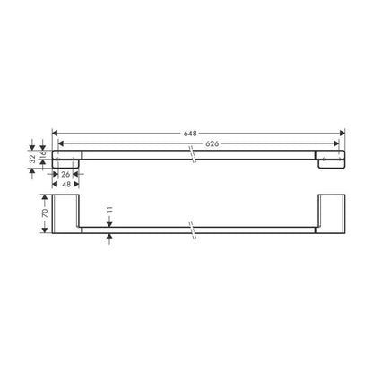 Hansgrohe AddStoris Towel Bar in Brushed Bronze