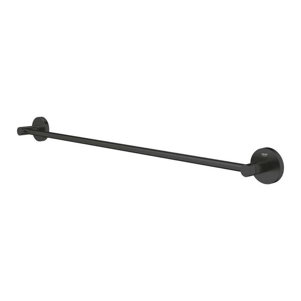 Matte black towel bar Grohe Essentials 60 cm