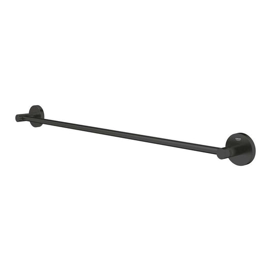 Matte black towel bar Grohe Essentials 60 cm