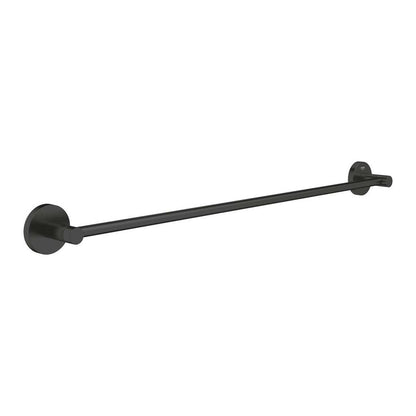 Matte black towel bar Grohe Essentials 60 cm