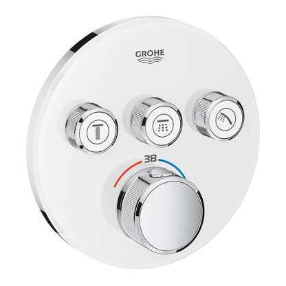 Grohe Grohtherm SmartControl White Shower Thermostatic Faucet with 3 Outputs
