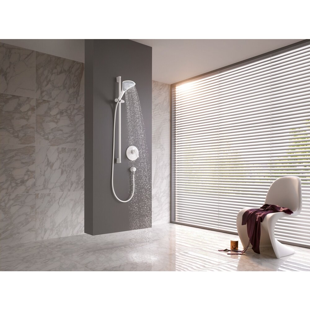 White Shower Faucet Kludi Balance Concealed Installation