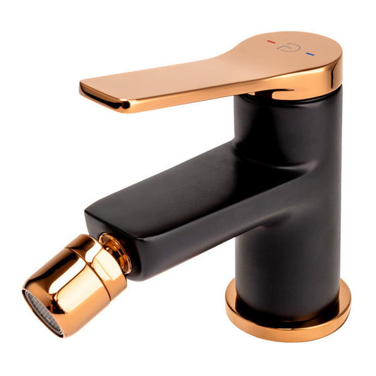 FDesign Seppia Single-Handle Bidet Faucet, Black - Rose Gold