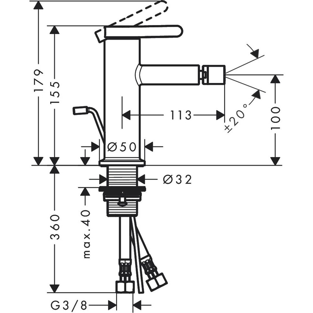 Смесител за бидет Hansgrohe Axor One