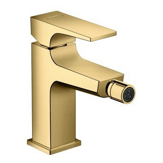 Батерия биде Hansgrohe Metropol с вентил Push-Open златно матово