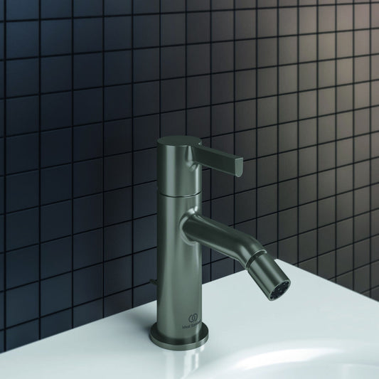 Ideal Standard Atelier Joy Bidet Mixer Magnetic Grey with Pop-Up Waste