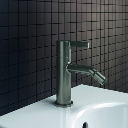 Ideal Standard Atelier Joy Bidet Mixer Magnetic Grey with Pop-Up Waste
