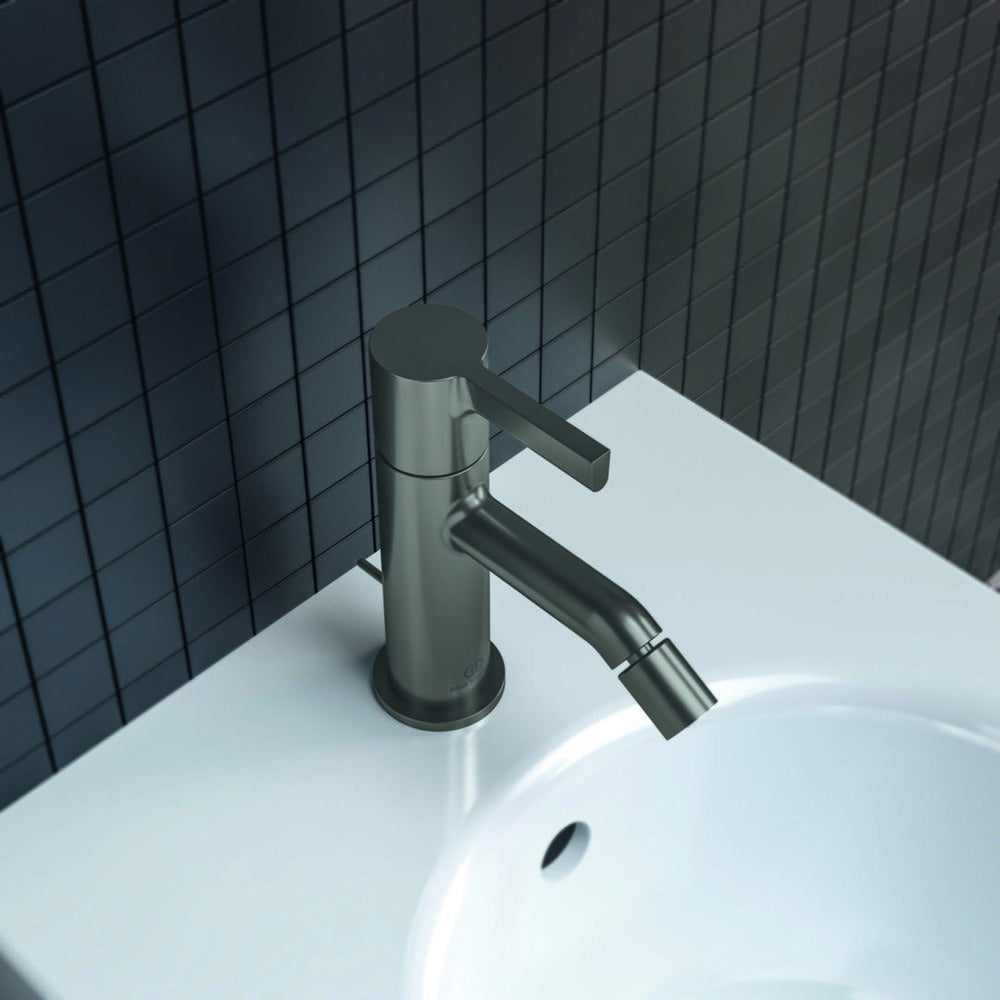 Ideal Standard Atelier Joy Bidet Mixer Magnetic Grey with Pop-Up Waste