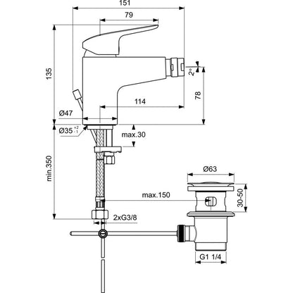 Ideal Standard Ceraflex Bidet Mixer