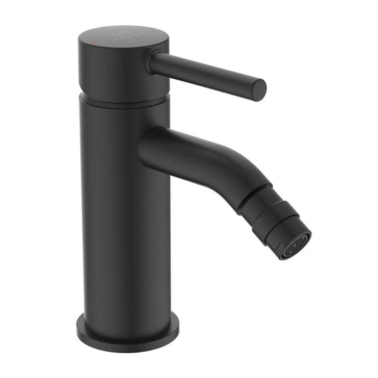 Ideal Standard Ceraline Bidet Mixer with Matte Black Pop-Up Waste