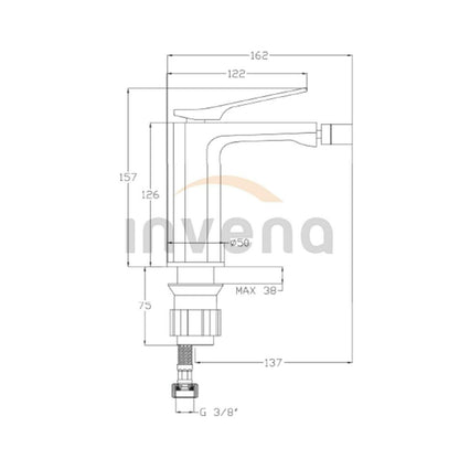 Invena Neri Matte Black Bidet Mixer