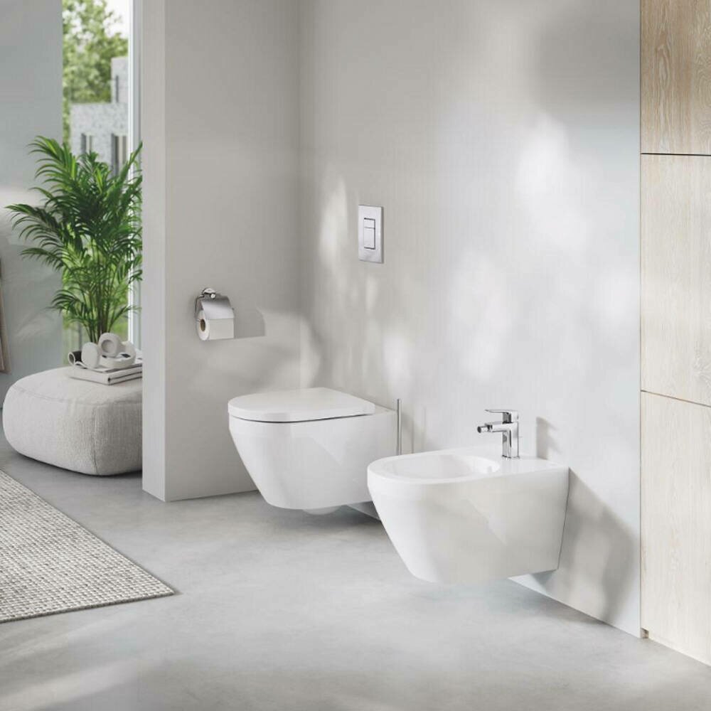 Батерия за биде монокомандна Grohe Cubeo с вентил Pop-Up хром гланц