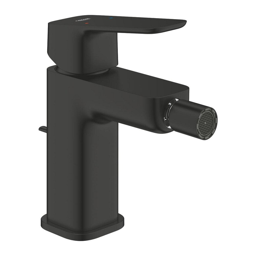 Батерия за биде Grohe Cubeo с поп-ъп клапан в черен мат