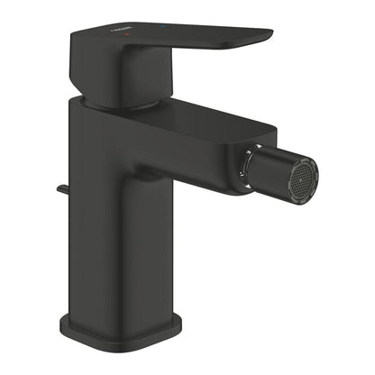 Батерия за биде Grohe Cubeo с поп-ъп клапан в черен мат