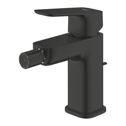 Батерия за биде Grohe Cubeo с поп-ъп клапан в черен мат