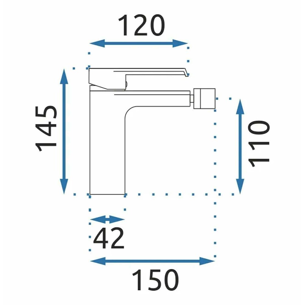 Rea Hass Matte Black Bidet Mixer