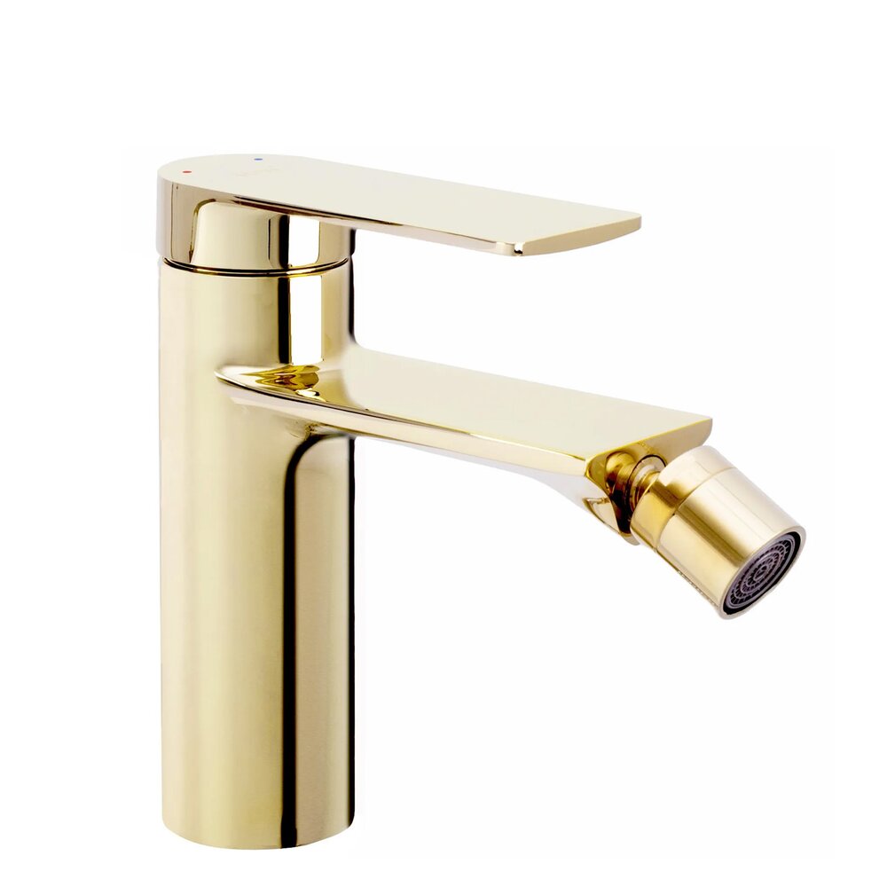 Rea Storm Glossy Gold Single-Lever Bidet Mixer