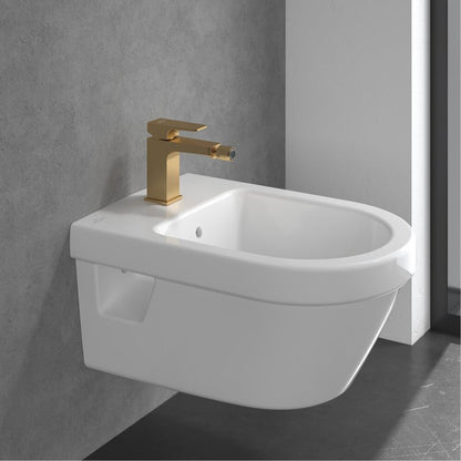 Батерия за биде Villeroy&Boch Architectura Square с монокоманда златно матово