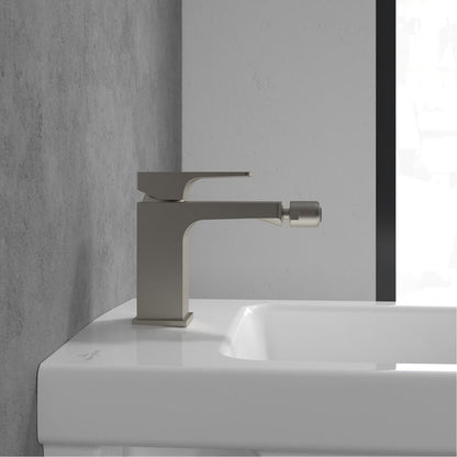 Батерия за биде Villeroy&Boch Architectura Square с монокоманда, никел мат