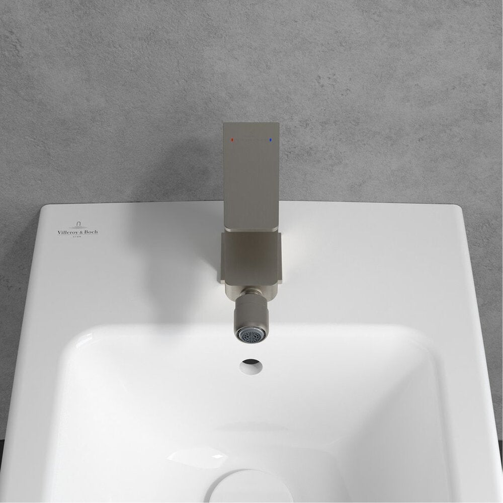 Батерия за биде Villeroy&Boch Architectura Square с монокоманда, никел мат
